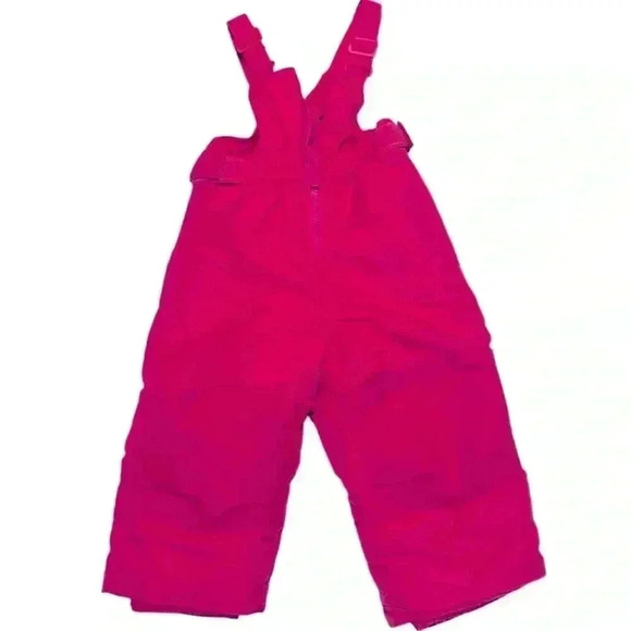 Cat & Jack Snowsuit Girls 18M Pink Heavyweight Snow Bib Outdoor OnePiece Overall - Picture 2 of 10